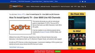 How To Install Sportz TV - Over 8000 Live HD Channels - TroyPoint