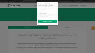 ProStocks Trading Platform Softwares - Website, Trading Terminal ...