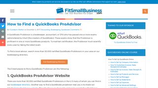 How to Find a QuickBooks ProAdvisor - Fit Small Business
