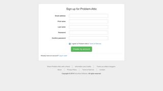 Sign Up - Problem-Attic