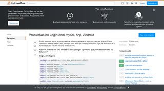 Problemas no Login com mysql, php, Android - Stack Overflow em ...