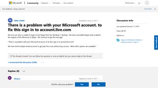 There is a problem with your Microsoft account. to fix this sign ...