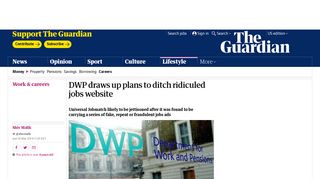 DWP draws up plans to ditch ridiculed jobs website | Money | The ...
