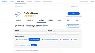 Working at ProCare Therapy: Employee Reviews about Pay & Benefits ...