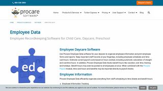Employee Data - Procare Software