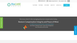 ProCARE Portal - Physician Compensation Software; Provider ...