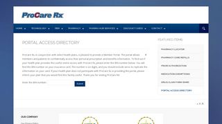 Portal Access Directory - ProCare Rx