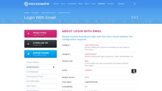 Login With Email - ProcessWire Modules