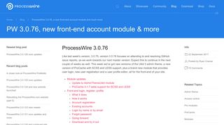 ProcessWire 3.0.76, a new front-end account module and much more