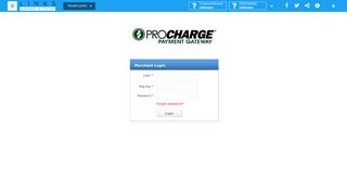 ProCharge Payment Gateway : Login >>
