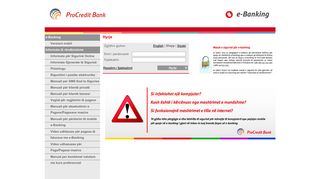 e-Banking Procredit Bank Hyrje