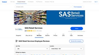 Working at SAS Retail Services: 528 Reviews | Indeed.com