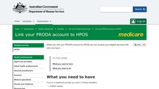 Link your PRODA account to HPOS - Australian Government ...