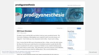 SEE Exam Simulator | prodigyanesthesia