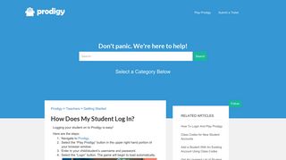 How does my student log in? – Prodigy