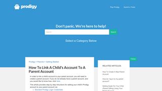 How to Link a Child's Account to a Parent Account – Prodigy