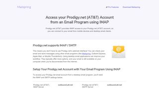 How to access your Prodigy.net (AT&T) email account using IMAP