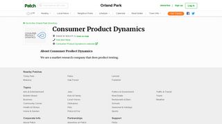 Consumer Product Dynamics | Orland Park, IL Business Directory