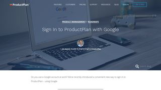 Sign In to ProductPlan With Google