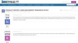 Product Report Card $300 market research study - General Online ...