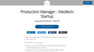 Production Manager - Medtech Startup - Flow Neuroscience