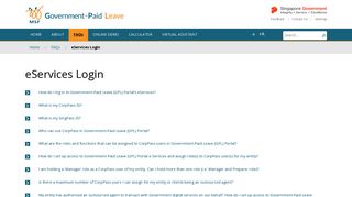 eServices Login - Government-Paid Leave