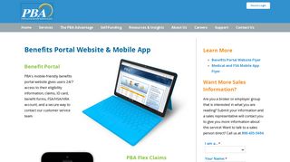 Professional Benefit Administrators - Benefits Portal Website and ...