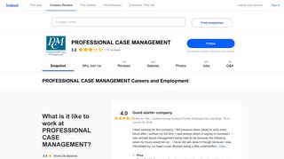 PROFESSIONAL CASE MANAGEMENT Careers and Employment ...