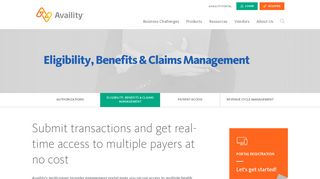 Eligibility, Benefits & Claims Management - Availity