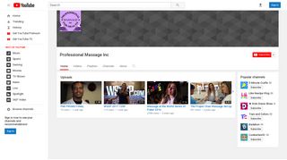 Professional Massage Inc - YouTube