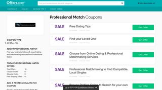 Professional Match Coupons & Promo Codes 2019 - Offers.com