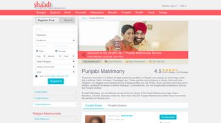 Punjabi Matrimony - No 1 Site for Punjabi Matrimonials ... - Shaadi.com
