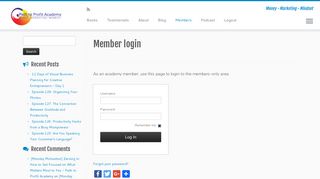 Member login - Path to Profit Academy