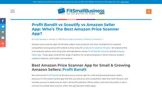 Profit Bandit vs Scoutify vs Amazon Seller App: Who's The Best ...