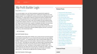 Wp Profit Builder Login - Pittsburgh-infragard.net