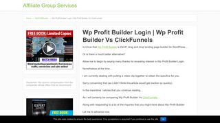 Wp Profit Builder Login | Wp Profit Builder Vs ClickFunnels