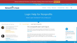 Login Help for Nonprofits | Network for Good