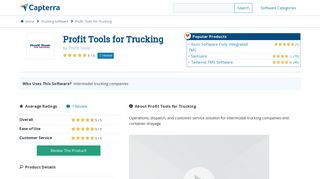 Profit Tools for Trucking Reviews and Pricing - 2019 - Capterra