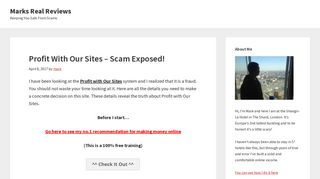 Profit With Our Sites - Scam Exposed! - Marks Real Reviews