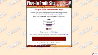 Plug-In Profit Site Member's Area (Login Now!)