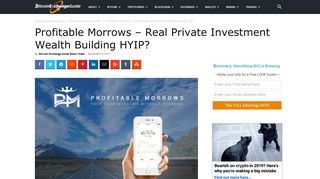 Profitable Morrows Review - Real Private Investment Wealth ...
