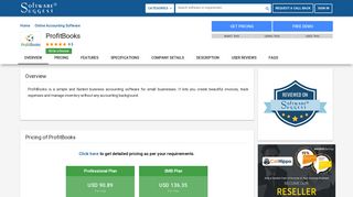 ProfitBooks - Reviews, Pricing, Free Demo and Alternatives