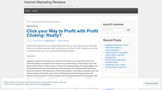 Profit Clicking login dashboard | Internet Marketing Reviews