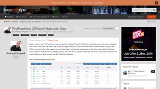 ProFreeHost (CPanel) Help with files. - Programs, Apps and ...