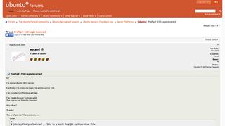 [ubuntu] Proftpd - 530 Login incorrect - Ubuntu Forums
