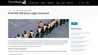 ProFTPD 530 Error Login Incorrect | TerraMedia
