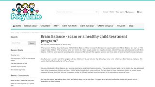 Brain Balance - scam or a healthy child treatment program? / Posy Lane