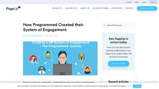 Programmed: Creating an HR System of Engagement | PageUp Webinar