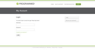 Login - Programmed Integrated Workforce Online Learning Portal