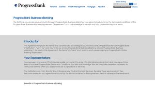 Progress Bank Business eBanking
